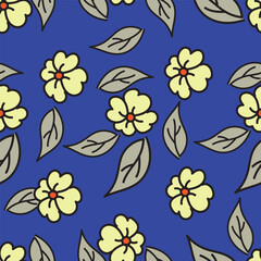 botanical floral vector seamless pattern with roses herbs and leaves big set background with flowers