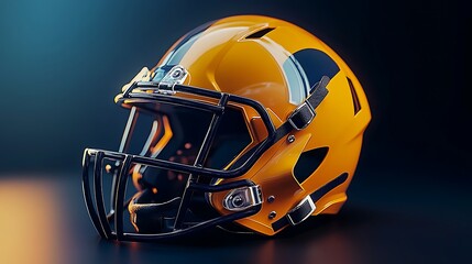 Fototapeta premium Artistic football helmet vibrant design for sports fans and collectors