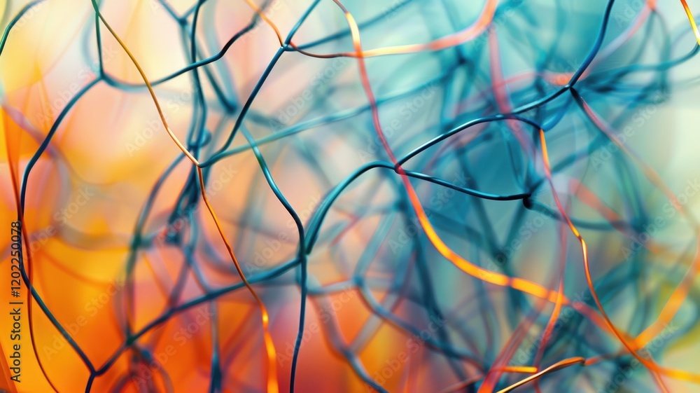 Poster explore this dynamic abstract background, featuring vibrant colors and interconnected lines. perfect