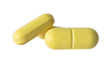 Yellow pill display isolated element