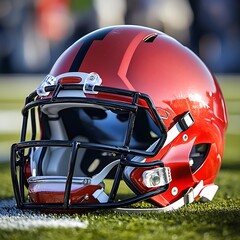 Dynamic football helmet art professional vibrant design for creative sports collectors