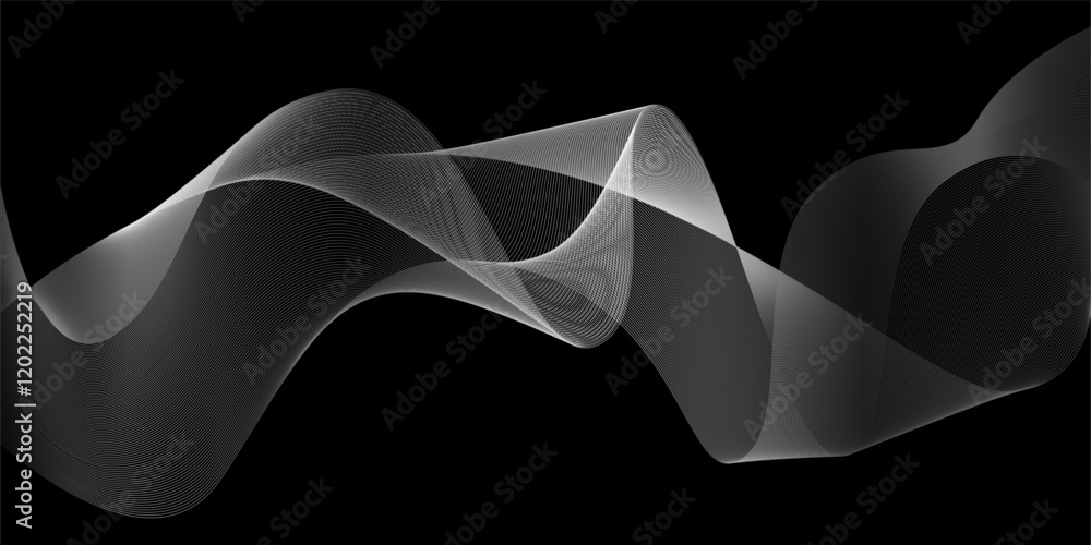 Poster abstract flowing lines background, moving lines design element and dynamic shapes, vector illustrati