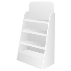 retail shelf without background mockup for retail shelf design