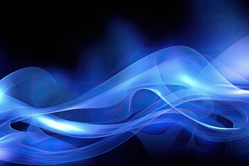 Naklejka premium Blue Music Background with Futuristic Abstract Curve Design and Texture Effect Illustration for Future-themed Projects