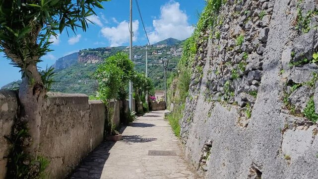 Walking the Sentiero dei Limoni or Path of Lemons, between Maiori and Minori