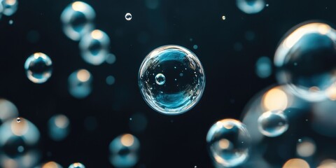 Bubbles Floating in Air