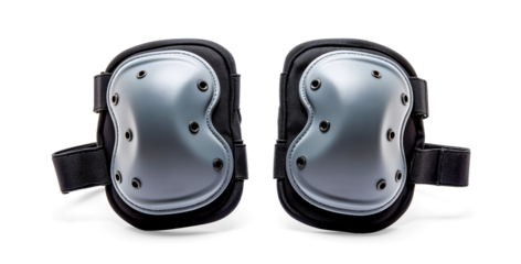 Pair of Tactical Knee Pads Isolated on Transparent Background: Protective Gear for Military, Law Enforcement, Outdoor Activities. PNG, Cut Out.