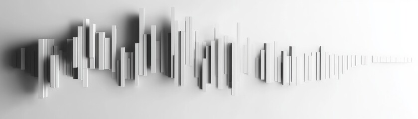 Obraz premium A creative audio waveform design displayed in a minimalist style, emphasizing sound.