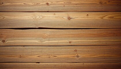Naklejka premium A background composed of several wooden boards laid horizontally close to each other. The wood texture with noticeable patterns, veins and facades creates a warm and natural atmosphere