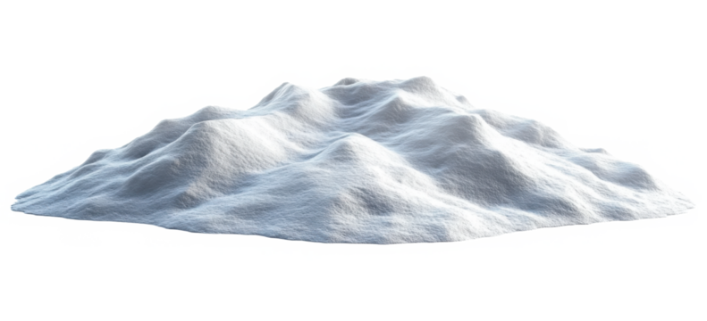 Winter snow landscape isolated on transparent background
