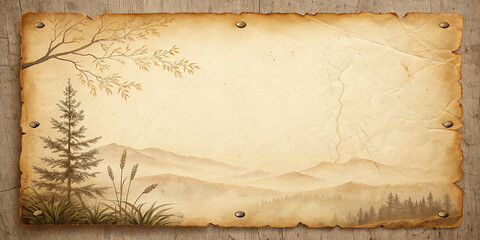 Blank aged paper with subtle creases, sepia tones, burnt edges, and a textured surface, giving a vintage feel with a few marks and stains.

