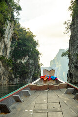 boats in Khao Sok national park
