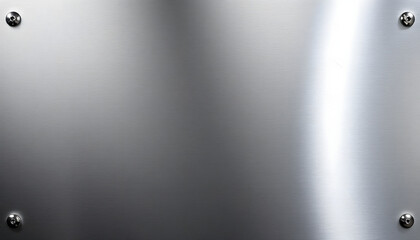 Obraz premium Brushed Silver Metal Surface with Reflection