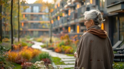 Naklejka premium Elderly Care in a Nursing Home Generative AI