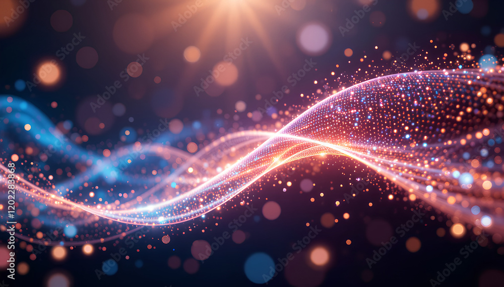Poster abstract technology communication, technology network background,t echnology particles mesh backgrou