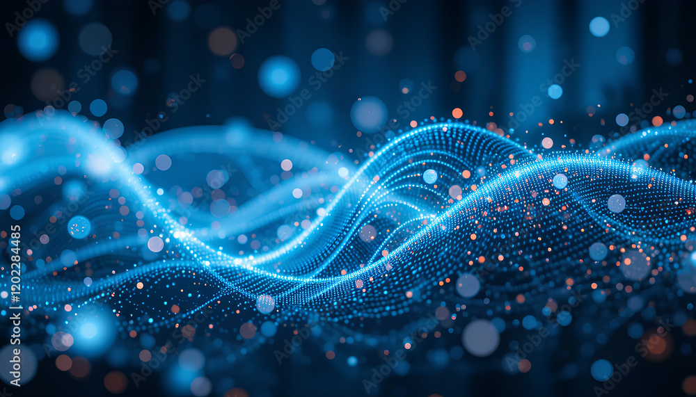 Poster abstract technology communication, technology network background,t echnology particles mesh backgrou
