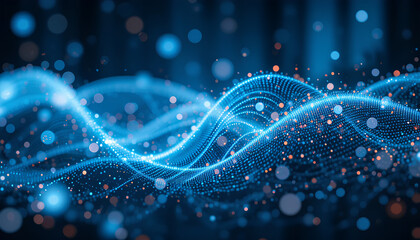 Abstract technology communication, Technology Network Background,t echnology particles mesh background