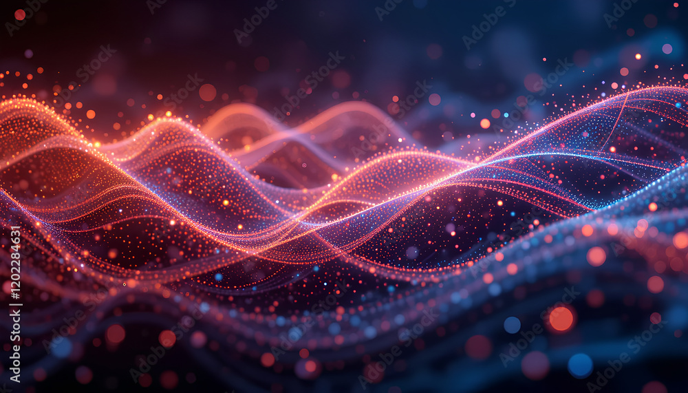 Poster abstract technology communication, technology network background,t echnology particles mesh backgrou