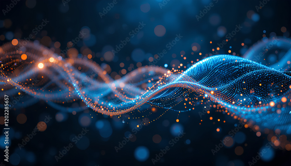 Poster abstract technology communication, technology network background,t echnology particles mesh backgrou