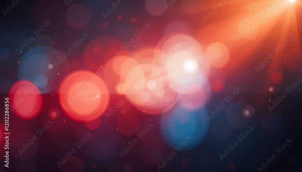 Poster abstract bokeh lights, a vibrant and dynamic bokeh effect, showcasing a captivating interplay of red