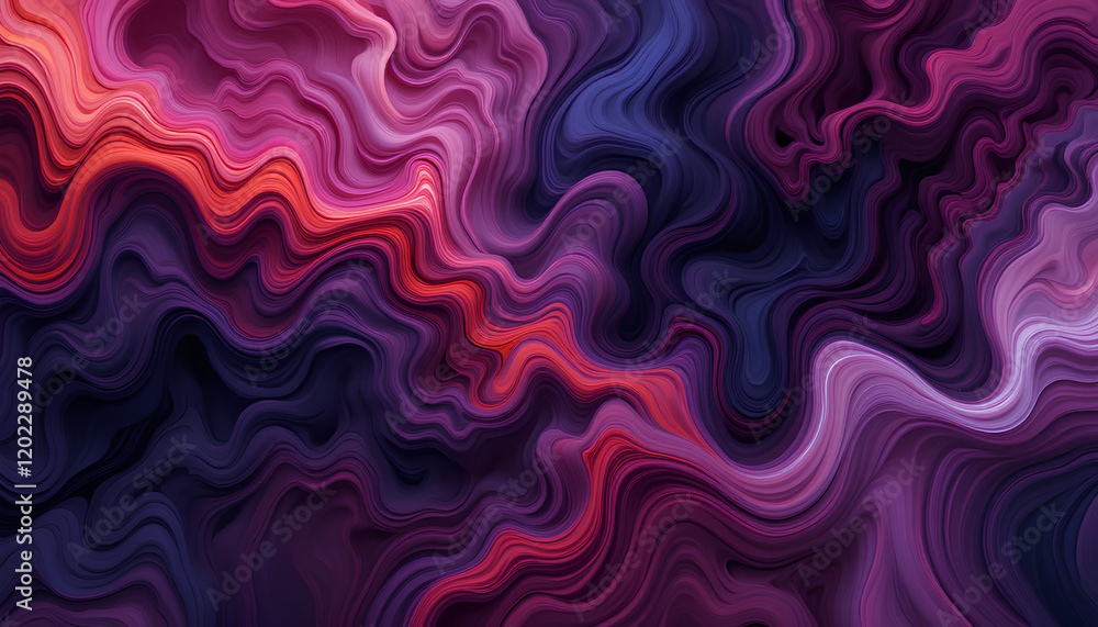 Poster abstract wavy pattern, a bright abstract background featuring a captivating interplay of swirling wa