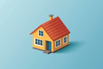 Simple vector house icon on a clean background