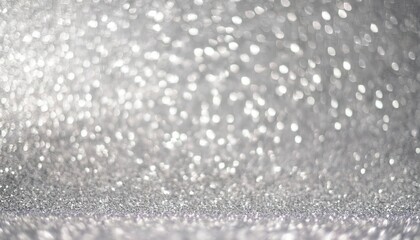 shimmering silver bokeh background for festive designs, perfect for elegant holiday cards, celebration banners, and glamour themes