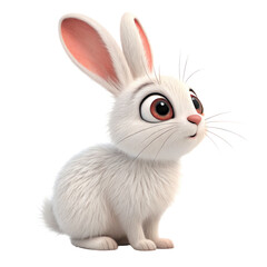 Fototapeta premium Chinese rabbit 3d illustration icon