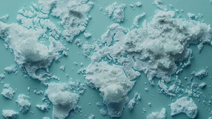 Obraz premium A World of Ice: A Cryptic Representation of Global Climate Change