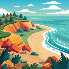 Coastal Scene Description