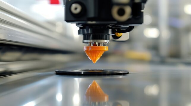 A closeup of a 3D printed spare part created onsite emphasizing the revolutionary shift toward immediate replacements and reduced lead times as part of a predictive maintenance strategy.