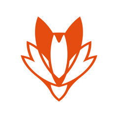 simple fox head logo on white background