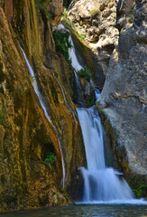 Obraz premium A view from Gunpinar Waterfall in Darende, Turkey