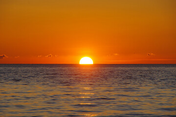 sunset over the sea