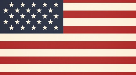 Fototapeta premium American flag graphic design for web use, featuring a large vertical flag with a white border and background