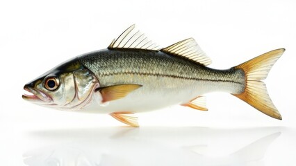 Obraz premium Fresh fish on a white background.