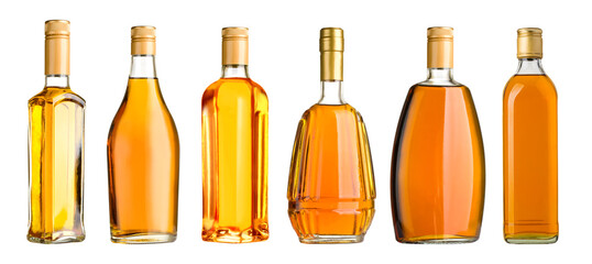 whiskey bottles cut out