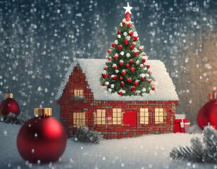 Obraz premium Christmas Backgrounds: Festive Cheer in Every Pixel