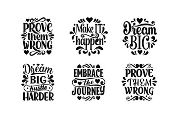 Fototapeta premium Motivational Quotes SVG Bundle, t shirt design vector 