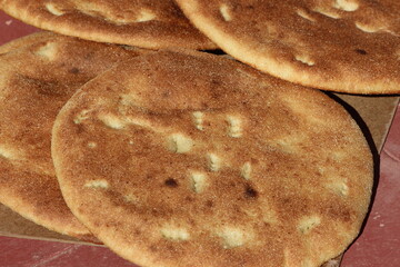 Traditional Moroccan Bread Close Up
