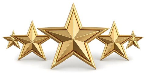Obraz premium Golden Military Star Medals with Wings and Laurel Wreath Design V8