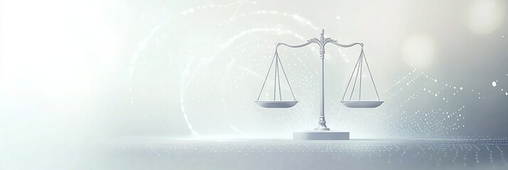 A sleek minimalist illustration depicting a legal professional, ideal for a LinkedIn cover. Emphasizes professionalism and sophistication in a modern style.

