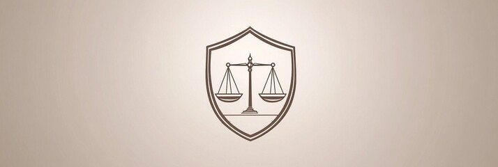 A sleek minimalist illustration depicting a legal professional, ideal for a LinkedIn cover. Emphasizes professionalism and sophistication in a modern style.
