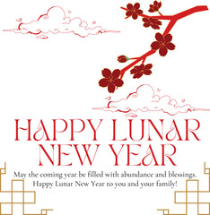 Lunar Year Text Effect design 