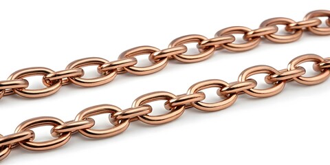 Fototapeta premium Rose Gold Chunky Chain Bracelet with Polished Luxury Design V8