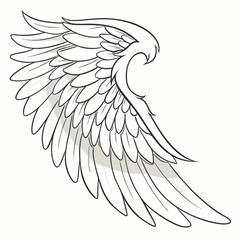 white angel wings isolated on white background. White Angel Wings Illustration - Elegant 3D Render for Fantasy and Spiritual Designs.