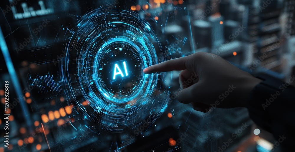 Poster an ai icon with the word 