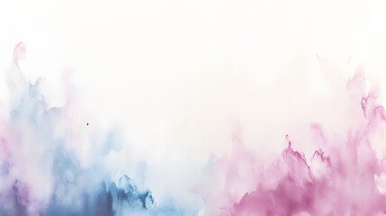 Fototapeta premium Abstract Watercolor Painting Blue Pink Hues