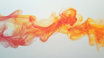 Vibrant Flame Effect on White Background, Abstract Fire Design with Dynamic Energy