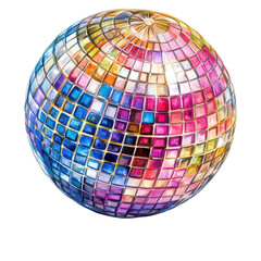 Obraz premium Disco Ball Clipart Vector Illustration - Retro Party Vibes